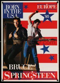 5t172 BRUCE SPRINGSTEEN 24x34 music poster '85 Born in the U.S.A. tour in Europe, great image!