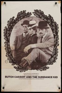 5t656 BUTCH CASSIDY & THE SUNDANCE KID 2-sided 22x33 special '70 Newman, Redford, Ross!