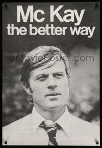 5t657 CANDIDATE 23x34 special '72 different image of Robert Redford on faux campaign poster!