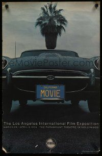 5t485 FILMEX '74 18x28 film festival poster '74 Los Angeles Film Festival, Jaguar XK-E close up!