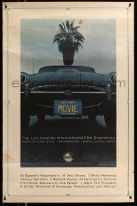 5t486 FILMEX '74 25x38 film festival poster '74 Los Angeles Film Festival, Jaguar XK-E close up!