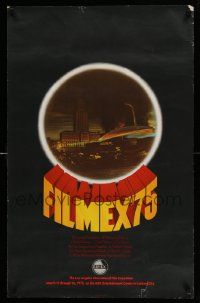 5t488 FILMEX '75 23x36 film festival poster '75 cool image of Martian Ship, detailed design!