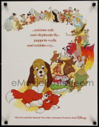 5t684 FOX & THE HOUND 17x22 special '81 two friends who didn't know they were supposed to be enemies