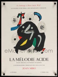 5t281 LA MELODIE ACIDE 18x24 French museum/art exhibition '80 incredible, wild art by Joan Miro!