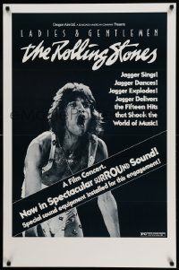 5t698 LADIES & GENTLEMEN THE ROLLING STONES 25x38 special '73 great c/u of singer Mick Jagger!