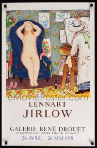 5t282 LENNART JIRLOW 19x29 French museum/art exhibition '78 wonderful nude artwork!