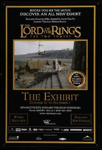 5t285 LORD OF THE RINGS: THE TWO TOWERS THE EXHIBIT 27x40 Canadian museum/art exhibition '02 cool!