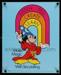 5t335 MAKE MAGIC WITH STORYTELLING 16x20 special '88 cool image of Mickey Mouse from Fantasia!