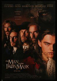 5t555 MAN IN THE IRON MASK mini poster '98 Leonardo DiCaprio, Irons, Malkovich, Depardieu!