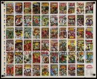 5t336 MARVEL SUPERHEROES FIRST ISSUE COVERS 2-sided uncut 22x27 trading card sheet '84 complete set!