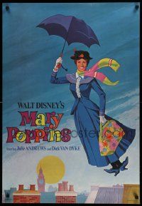5t634 MARY POPPINS 3 24x35 specials '64 art of Dick Van Dyke & Julie Andrews, Disney!