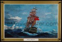 5t721 MUTINY ON THE BOUNTY 21x31 special '62 Morgan Henninger art of the famous ship!