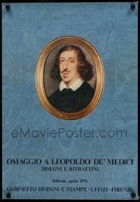 5t242 OMAGGIO A LEOPOLDO DE' MEDICI 19x27 Italian museum/art exhibition '76 portrait of the artist