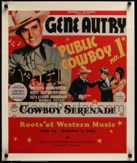 5t245 ROOTS OF WESTERN MUSIC 20x24 museum/art exhibition '93 image from Public Cowboy No. 1 poster