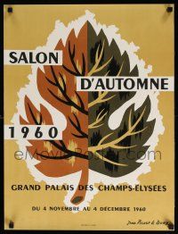 5t295 SALON D'AUTOMNE 19x25 French museum/art exhibition '60 foliage by Jean Picart Le Doux!