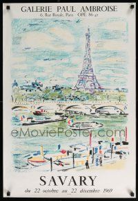 5t296 SAVARY 21x31 French museum/art exhibition '69 wonderful artwork by the artist!