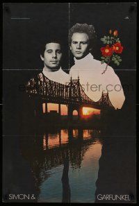 5t215 SIMON & GARFUNKEL record insert poster '68 cool image of musical duo, Bookends