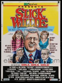 5t349 SLICK WILLIE 24x33 special '90s cool spoof movie poster, President Bill Clinton!