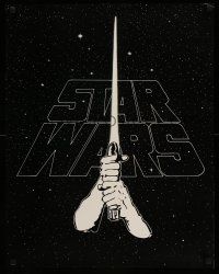 5t751 STAR WARS 22x28 special '77 George Lucas' sci-fi classic, art of hands & lightsaber bootleg!