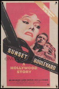 5t627 SUNSET BOULEVARD 27x41 special R00s Billy Wilder, wacky limited engagement!
