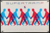 5t219 SUPERTRAMP 24x36 music poster '85 Brother Where You Bound, cool red, white and blue art!