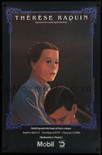 5t533 THERESE RAQUIN tv poster '80 Chuck Wilkinson art of Kate Nelligan!