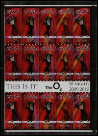5t451 THIS IS IT lenticular 20x28 English uncut ticket sheet '09 bright red!