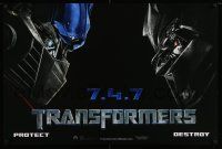 5t754 TRANSFORMERS 24x36 special '07 Shia LaBeouf, Megan Fox, protect, destroy!