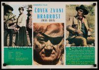 5t755 TRUE GRIT 14x20 Yugoslavian special '69 John Wayne as Rooster Cogburn, Darby, Campbell!