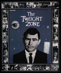 5t757 TWILIGHT ZONE 19x23 special '80s close up of Rod Serling surrounded by scenes!