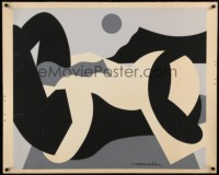 5t109 UNKNOWN ARTWORK 32x40 art print '71 Manuelian, black, white and a few shades of grey, erotic