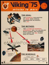 5t355 VIKING '75 MISSION TO MARS 30x40 special '74 incredible NASA educational poster!