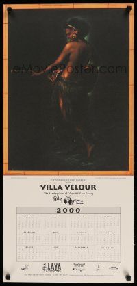 5t356 VILLA VELOUR 16x34 special '00 art of topless woman by Leeteg, Museum of Velvet Painting!