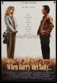 5t630 WHEN HARRY MET SALLY 27x39 REPRODUCTION '89 Billy Crystal & sexy Meg Ryan over New York City!