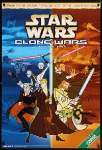 5t963 STAR WARS: CLONE WARS 27x40 volume 1 video poster '05 Anakin Skywalker, Yoda, & Obi-Wan Kenobi
