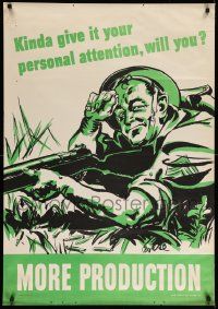 5t008 MORE PRODUCTION 28x40 WWII war poster '42 Herbert Roese art, give it your personal attention!