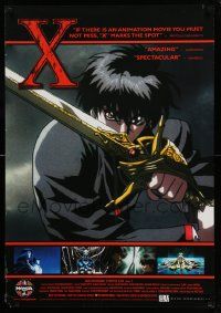5t976 X 27x39 video poster '96 Ekkusu, anime, Toru Furusawa, Tomokazu Seki, Ken Narita!