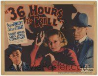 5w438 36 HOURS TO KILL TC '36 cool image of Gloria Stuart & Brian Donlevy with shadows behind!