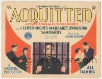 5w003 ACQUITTED TC '29 Lloyd Hughes behind prison bars in a powerful drama of the underworld!