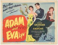 5w005 ADAM & EVALYN TC '50 sexy Jean Simmons had Stewart Granger turning over a new leaf!