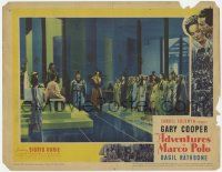 5w509 ADVENTURES OF MARCO POLO LC '37 Basil Rathbone & Gary Cooper w/ lots of women in throne room!