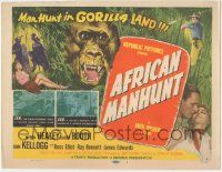 5w010 AFRICAN MANHUNT TC '54 in the forbidden jungle where no white man dared go!