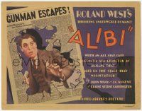 5w001 ALIBI TC '29 Chester Morris uses his girlfriend to escape murder charges, newspaper art!