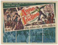 5w016 ANNE OF THE INDIES TC '51 history's fabulous pirate queen Jean Peters, Jacques Tourneur!