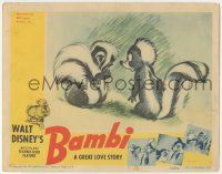 5w526 BAMBI LC '42 Walt Disney cartoon classic, great art with Flower & other skunk, ultra rare!