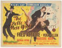 5w035 BELLE OF NEW YORK TC '52 great artwork of Fred Astaire & sexy Vera-Ellen dancing!