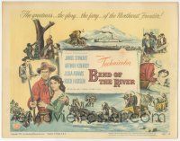 5w037 BEND OF THE RIVER TC '52 art of Jimmy Stewart & Julia Adams, directed by Anthony Mann!