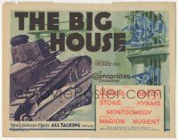5w042 BIG HOUSE TC '30 one of the very first major 1930s gangster movies, cool prison escape art!