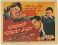 5w052 BLONDIE'S BLESSED EVENT TC '42 Penny Singleton has a baby, Arthur Lake has a fit!