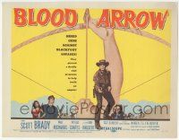 5w053 BLOOD ARROW TC '58 Scott Brady, Phyllis Coates, hired guns against Blackfoot savages!